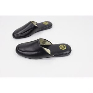 L.B. Evans Duke Scuff Black Genuine Leather Casual Slippers 2761 Size 10 EEE